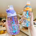 thumbnail image 3 of (p25) botella para beber para niños, taza con pajita para jardín de infantes, botellas de plástico creativas con pico de pato para niños pequeños, 3 of 5
