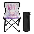 thumbnail image 2 of Outdoor Folding Chair 14.46x14.46x22.83 Inches, Camping Folding Chair Easy to Carry Ideal for Outdoor Picnics Camping Park Fishing Lovely Cartoon Purple Rabbit, 2 of 8