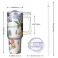 thumbnail image 2 of OBREWU Dachshunds Tropical Beach Tumbler with Handle and Lid,Dachshunds Tropical Beach 40oz Double Wall Vacuum Insulated Tumbler,Cups Gift for Women and Men, 2 of 7