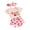 Pink, variant on EYIIYE Infant Baby Girls Shorts Outfits Toddler Short Sleeve Romper Letter Print Crew Neck Jumpsuit with Watermelon Pattern Shorts and Heaband Newborn Cute Sweet 3 Pcs Set
