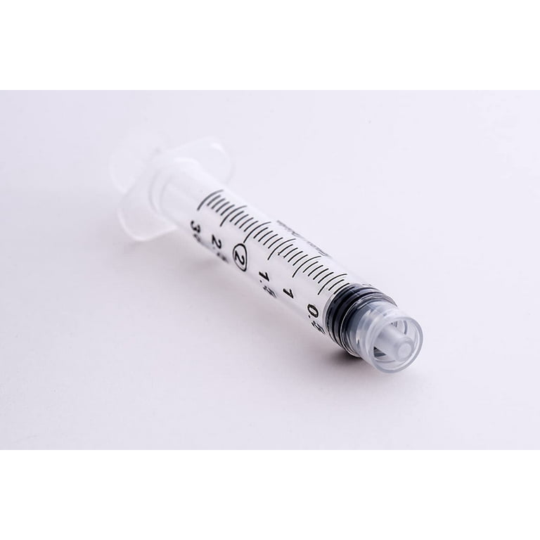 3ML Sterile Syringe Only with Luer Lock Tip - 25 Syringes Without a Needle  by Easy Glide - Great for Medicine, Feeding Tubes, and Home Care 