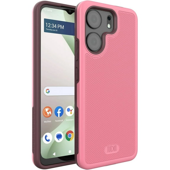 TUDIA MergeGrip BLU View 5 Phone Case (B160V) Drop-Tested Dual Layer Heavy Duty - Smokey Pink