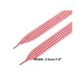 thumbnail image 3 of INSPIRE CHIC Wide Flat Checkered Shoelaces Fabric Ribbon Plaid Fantastic Shoe Laces for Sneaker Sport Shoes 2 Pairs Red 120cm/47.2", 3 of 5