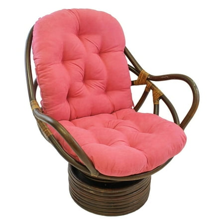 48-inch by 24-inch Solid Micro Suede Swivel Rocker Cushion - Bery Berry