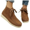 thumbnail image 3 of WEAIXIMIUNG Bottines pour Femmes avec Talon en Daim Bottes Courtes Rétro Automne et Hiver Couleur Unie, 3 of 9