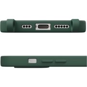 Crossbody Case for iPhone 15 Pro with Lanyard Strap Adjustable Rope, Liquid Silicone Soft Cover for iPhone 15 Pro 6.1 inch-Dark Grren
