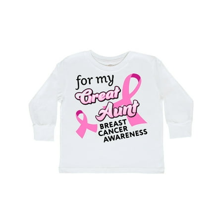 

Inktastic For My Great Aunt - Breast Cancer Awareness Gift Toddler Boy or Toddler Girl Long Sleeve T-Shirt
