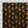 thumbnail image 2 of oneOone Cotton Jersey Mustard Yellow Fabric Handprint Skull Sewing Fabric By The Yard Printed Diy Clothing Sewing Supplies 58 Inch Wide, 2 of 4
