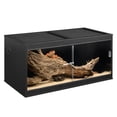 thumbnail image 5 of Unipaws 110 Gallon Reptile Tank, Large Black Reptile Enclosure Terrarium with Glass Sliding Doors and Lock for Lizards and Snakes, 5 of 9
