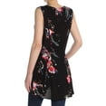 thumbnail image 3 of FREE PEOPLE Womens Black Floral Sleeveless V Neck Tunic Casual Top M, 3 of 3