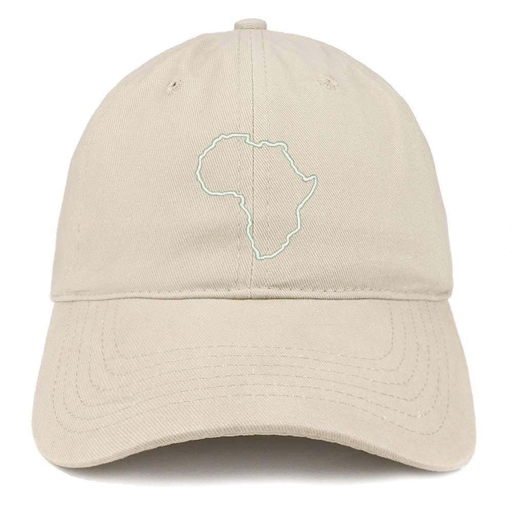 Trendy Apparel Shop Africa Map Outline Embroidered Dad Hat - 100% Cotton Twill, Adjustable, One Size - View #9