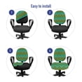 thumbnail image 4 of Chevron Office Chair Slipcover, Modernistic Ombre Effect Colors Thin Line Zigzags Repetitive Pattern, Protective Stretch Decorative Fabric Cover, Standard Size, Multicolor, by Ambesonne, 4 of 5