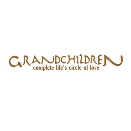 Grandchildren Complete Life's Circle of Love Vinyl Quote - Large - Gold