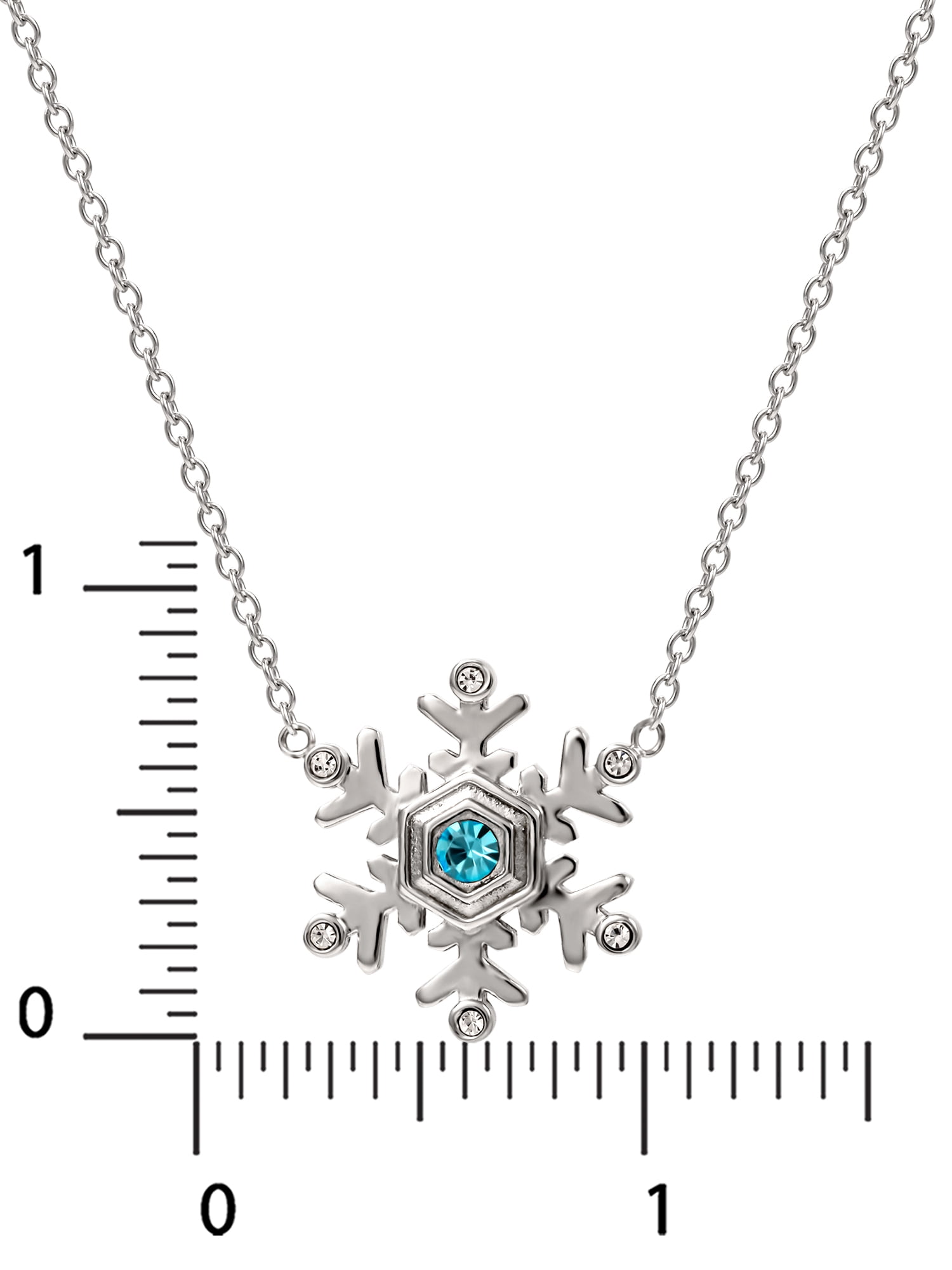 Connections from Hallmark Women's Crystal Stainless Steel Snowflake Pendant, 18" Chain