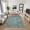 thumbnail image 6 of Addison Rugs Mayfield Premium Machine Washable Traditional Global Green Rectangle Rug, 3' x 5', 6 of 6