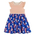 thumbnail image 1 of Wxirdiow Robe pour Bébé Robe Décontractée en Coton pour Fille Robe de Fête avec Appliqués Tunique Chemise Imprimée Vêtements Bleu Taille, 1-2 Ans, 1 of 6
