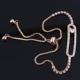thumbnail image 3 of Copper Material CZ Adjustable chain bracelet for women, 3 of 6