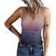 thumbnail image 1 of Camiseta sin mangas con cuello redondo para mujer, informal, de verano, de punto acanalado, sin mangas, básica, ajustada, camisola, 1 of 6