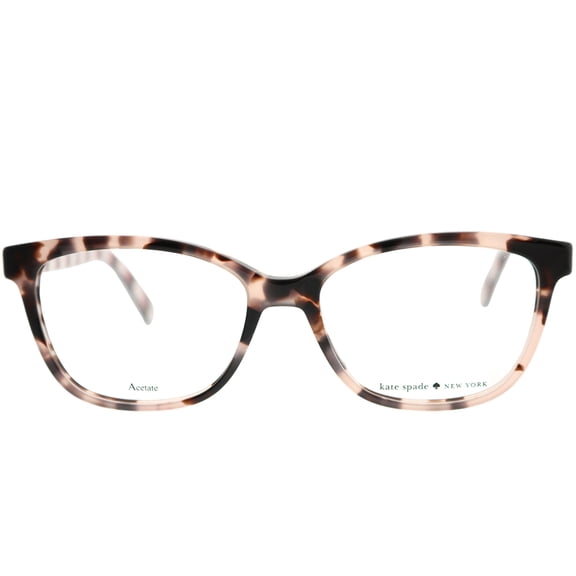 Kate Spade Plastic Womens Square Eyeglasses Pink Havana 52mm Adult