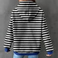 thumbnail image 5 of GigrtiJin Oversized Striped Hooded Sweatshirt for Women Fashion Casual Long Sleeves Drawstring Pullover Tops, 5 of 5