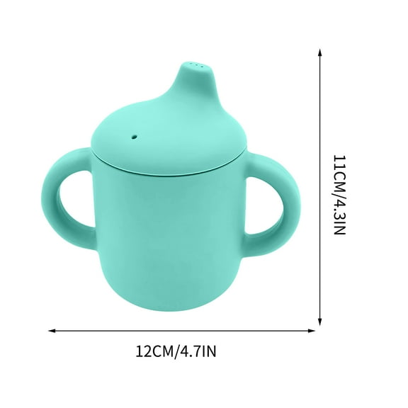 HBBKVI Silicone Baby Training Cup with St, Leak-Proof Anti-Fall Learning Cup for Infant, Snack and Drink Cup, Dishwasher Safe & BPA-Free, Multiple Colors