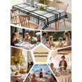 thumbnail image 4 of Sage Green Black Plaid Table Cloth, Farmhouse Green Black Checkered Waterproof Tablecloth for Rectangle Tables, Reusable Washable Fabric Table Cover for Restaurant Kitchen Dining Tables 60"x84", 4 of 5