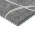 thumbnail image 3 of Addison Rugs Mayfield Premium Machine Washable Transitional Swirls Gray Round Rug, 8' x 8', 3 of 5