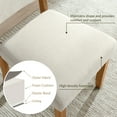 thumbnail image 3 of Brax Dining Chair with Upholstered Back and Wood Base – Set of 2 for Dining Room – Modern Chairs in Natural White Sand, Leick Home, 214452, 3 of 11
