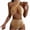 Orange, variant on Snakeskin Swimwear for Women Halter One Piece Swimsuit Criss Cross Front High Waisted Cutout Backless Bathing Suit