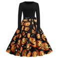 thumbnail image 1 of Accesorios de disfraz de Halloween para mujer, vestido de princesa de manga larga, elegante vestido de calabaza, vestido de fiesta Vintage para Festival, 1 of 4