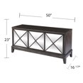 thumbnail image 6 of Wallaston Mirrored Media Cabinet, Light Brown Storage Console with Push-to-Open Doors for Living Room, 6 of 9