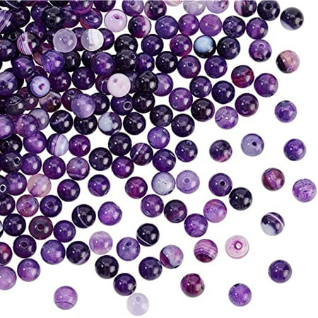 252pcs Orchid Fire Crackle Agate Beads 6~7mm Dyed Agate Beads Round Loose Gemstones Beads Energy Stone