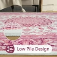 thumbnail image 5 of Ultrug Vintage Floral Print Rugs Soft Boho Carpet Retro Distressed Area Rug for Living Room Bedroom Home Decor,6'x9',Pink, 5 of 7