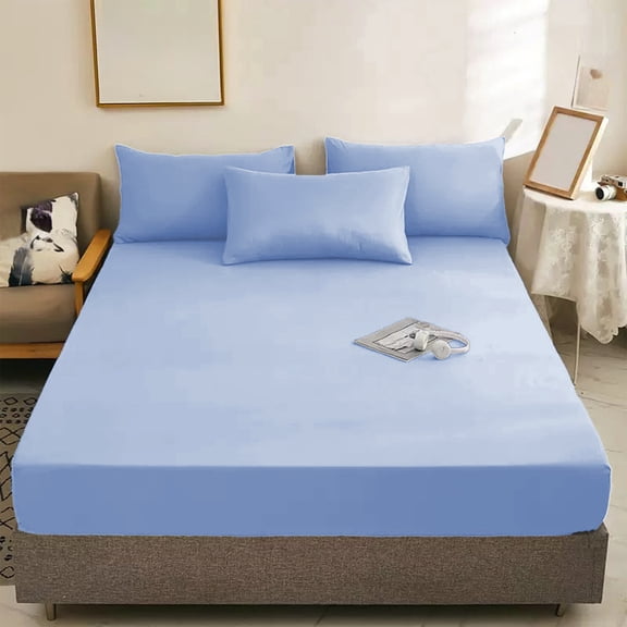 Nkmbld Cooling Fitted Sheets for Queen Size Bed, Non Sliped Fixed Mattress Protector Super Soft Deep Pocket Bottom Sheets, Luxury Hotel Quality Bedding