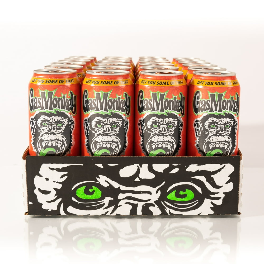 (24 Cans) Gas Monkey Tropical Energy Drink, 16 fl oz