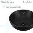 thumbnail image 4 of Sublime 17” Round Vessel Sink in Matte Black, 4 of 12