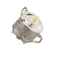 thumbnail image 2 of QualitChoice Decorative Sugar Jar Candy Bowl Container Adds Of Sophistication To Kitchen Decor Candy Jar Silver 14.8x9x10.1cm, 2 of 6