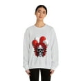 thumbnail image 3 of Skull Blood Roses Red Balloons Unisex Heavy Blend™ Crewneck Sweatshirt, 3 of 7