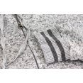 thumbnail image 3 of 9 Crowns Men's Speckled Varsity Stripe  Hoodie Jogger Jacket Pant Tracksuit Set (Light Grey, Large), 3 of 5