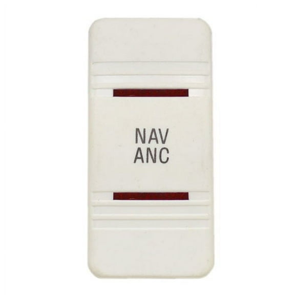 Boat Rocker Switch Cover | NAV / ANC White Red Illuminated 2 x 1 Inch