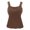 Brown, variant on Womens Lace Trim Spaghetti Strap Cami Top Square Neck Ribbed Stretch Slim Fit Basic Layering Tank For Daily Casual Lounge Travel Summer Street Outfits,Beige,S