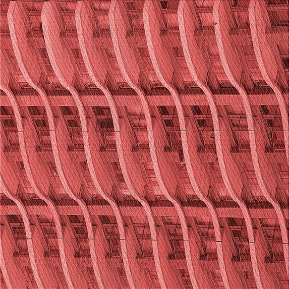 Ahgly Company Indoor Square Patterned Love Red Area Rugs, 5' Square