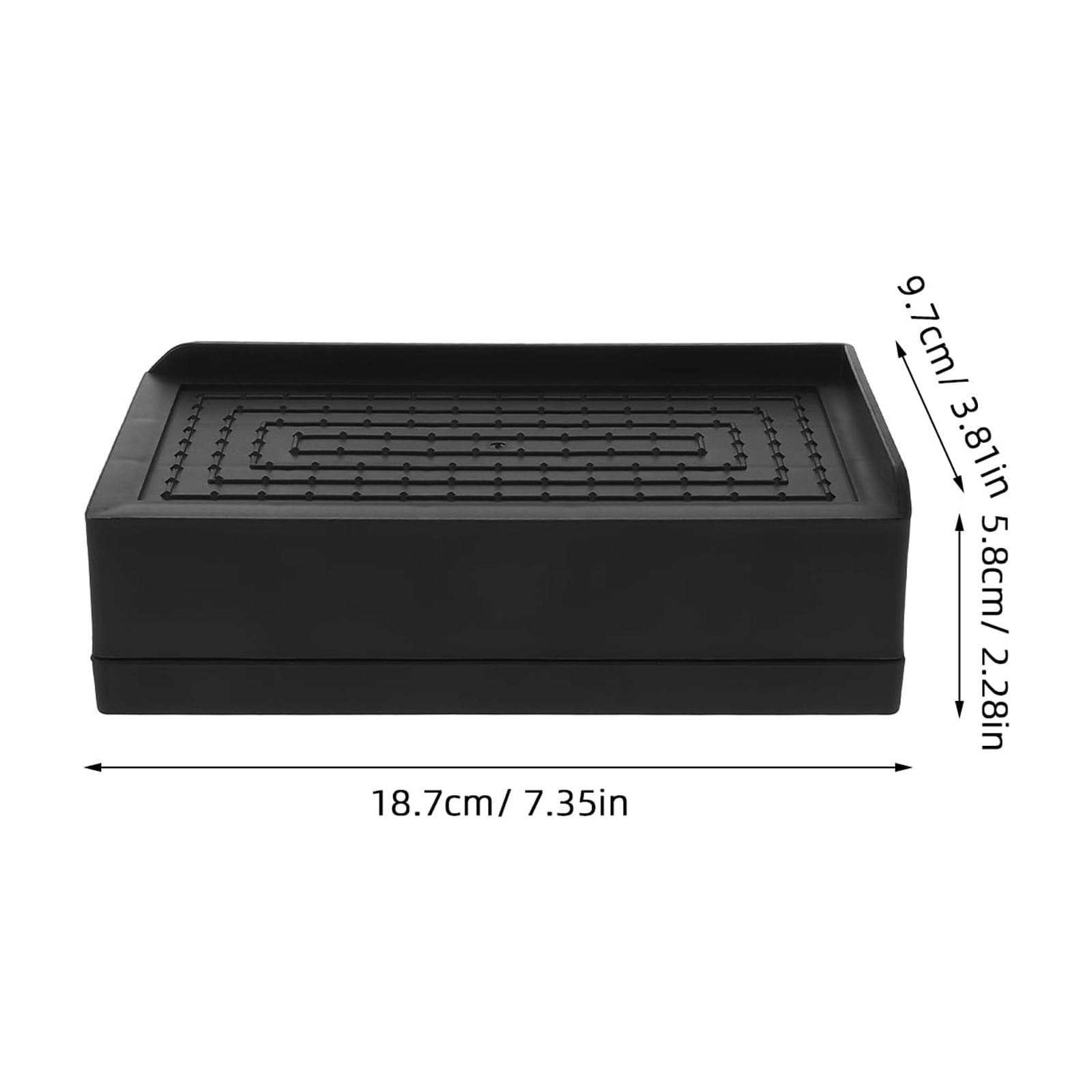 BESTYASH Black Plastic Furniture Risers 4-Pack Non- Elevate Space-Saving Furniture Support