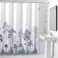 thumbnail image 4 of Pine Forest Fabric Shower Curtain Watercolor Plants Gray Blue Washable Shower Curtains for Bathroom, Waterproof Bath Curtain with Hooks Home Decor 72x84in, 4 of 8