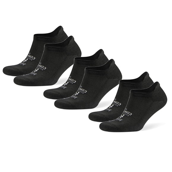 Balega Hidden Comfort Calcetines de running invisibles negros, paquete de 3
