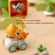 thumbnail image 2 of Kids Car Toy Dinosaur Shaped Press Moving Improve Hand Eye Coordination Cartoon Vehicle Toy Orange, 2 of 4
