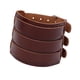 thumbnail image 2 of Pulsera de puño para hombre, estilo vintage, estilo punk, elegante, hecha a mano. Marrón, 2 of 9