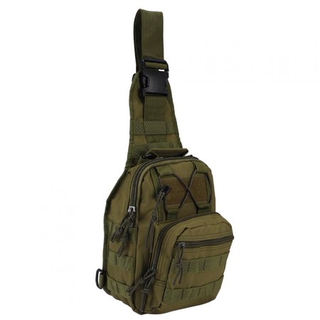 

Chest Bag 600D Oxford Cloth Shoulder Bag Waterproof Cycling For Running Military Green