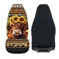 thumbnail image 6 of XYZCANDO Car Front Seat Covers Cow Sunflowe Print Set of 2 Car Seat Covers Decorative Truck Van Vehicle Easy Install Interior Accessories Car Seat Cover Set, 6 of 10