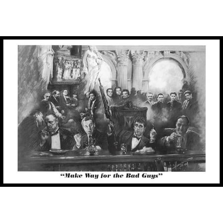 Make way for the bad guys Poster Print Bad guys sketch Poster Poster
